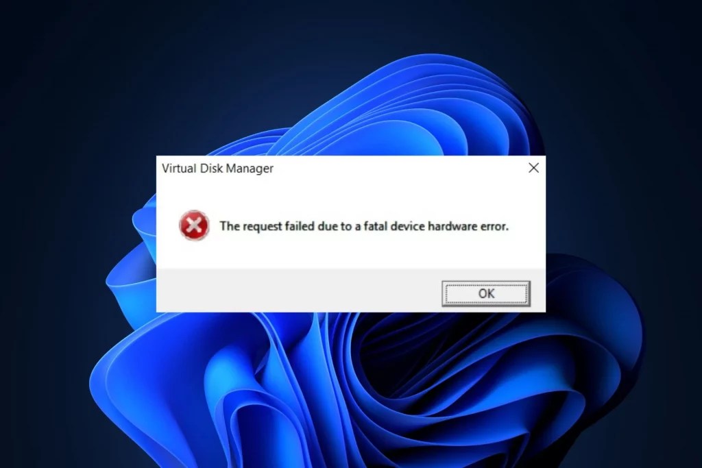 Quick fix for “the request failed due to fatal device hardware error”