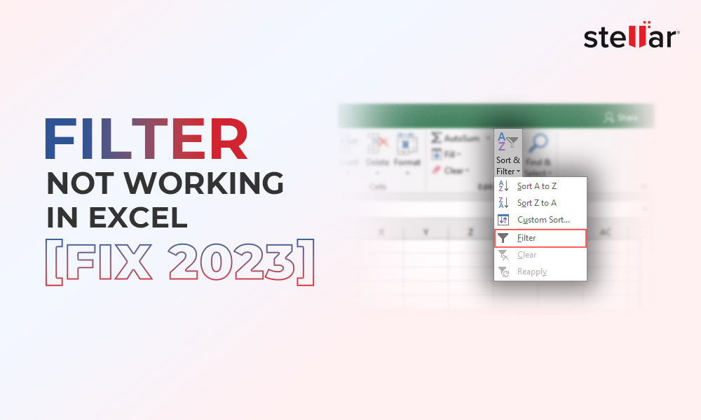 Filter Not Working Error in Excel [Fixed]