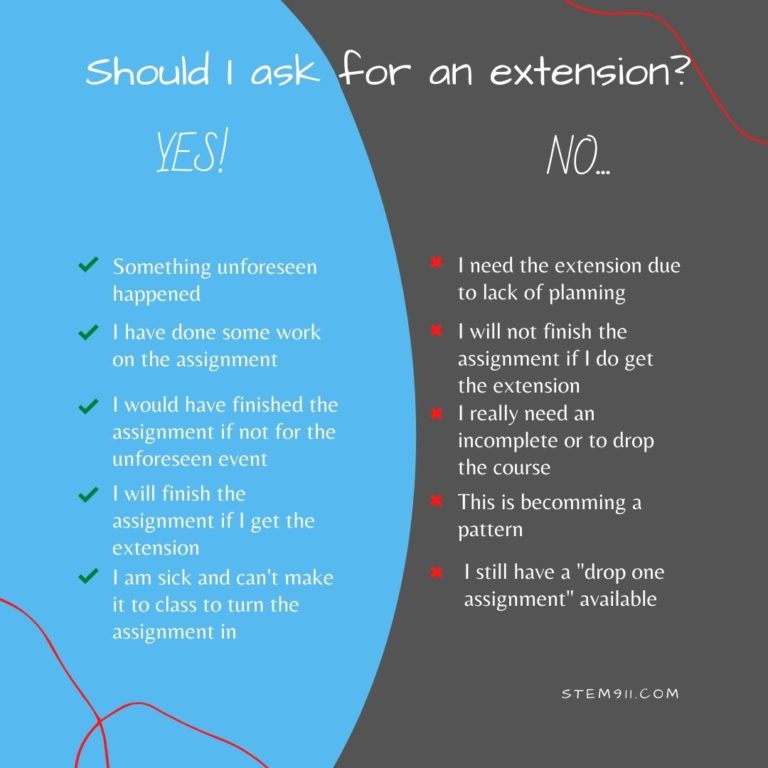 How and When to Ask Your Professor for an Extension STEM 911
