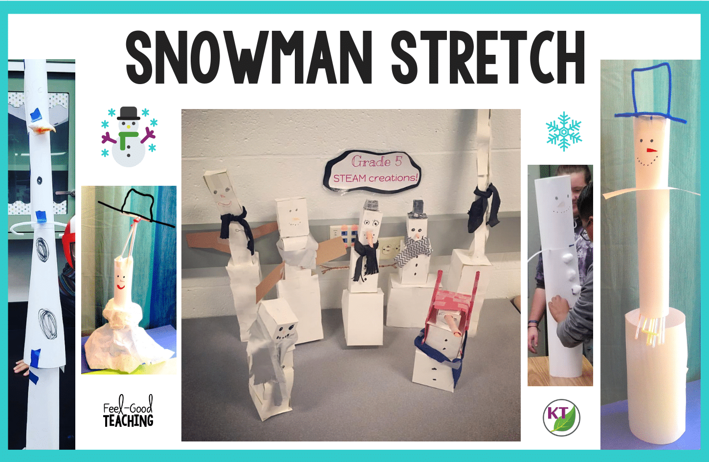 Winter STEM Challenge Activity Snowman Stretch STEM