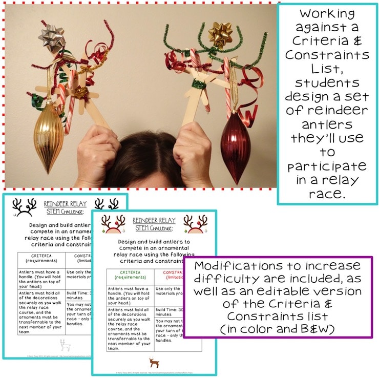 Reindeer Relay Christmas STEM Challenge STEM Challenges
