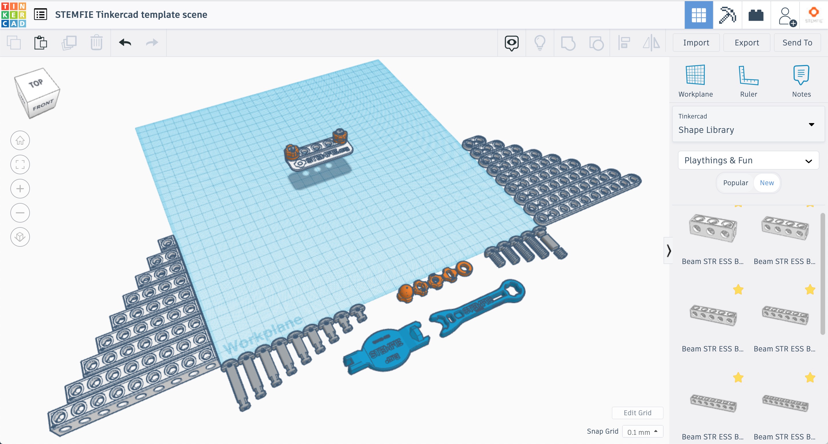 STEMFIE Kickstart STEMFIE projects in Tinkercad