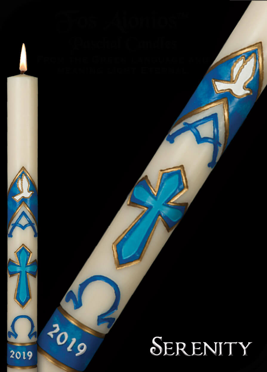 Serenity Candles, Product Number 60531 Fos Aionios Church Candles