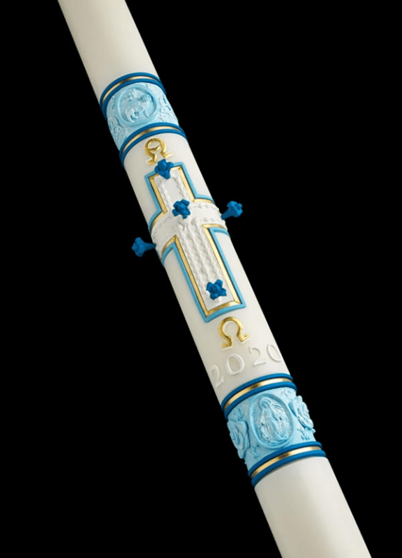 Most Holy Rosary Paschal Candle Hand Crafted 51 Beeswax Catholic