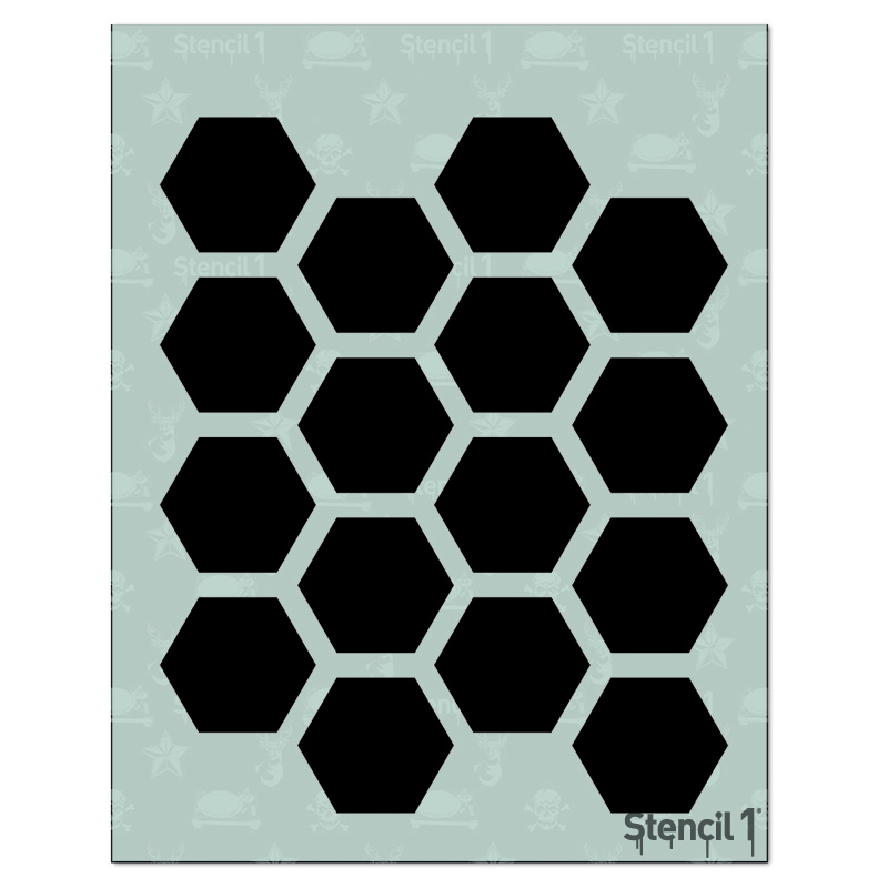 Hexagons Large (8.5"x11") Stencil 1