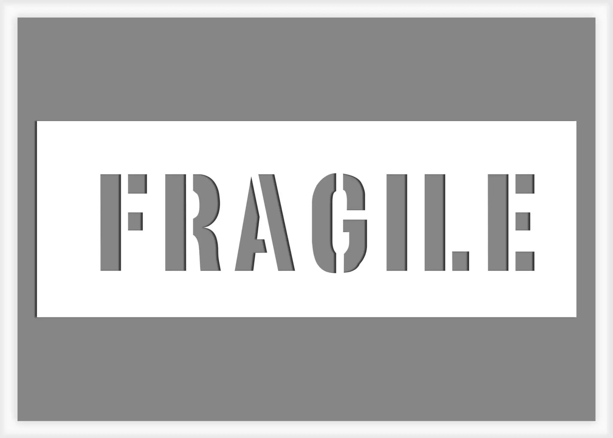 Fragile Sans Text Stencil Stencils Online