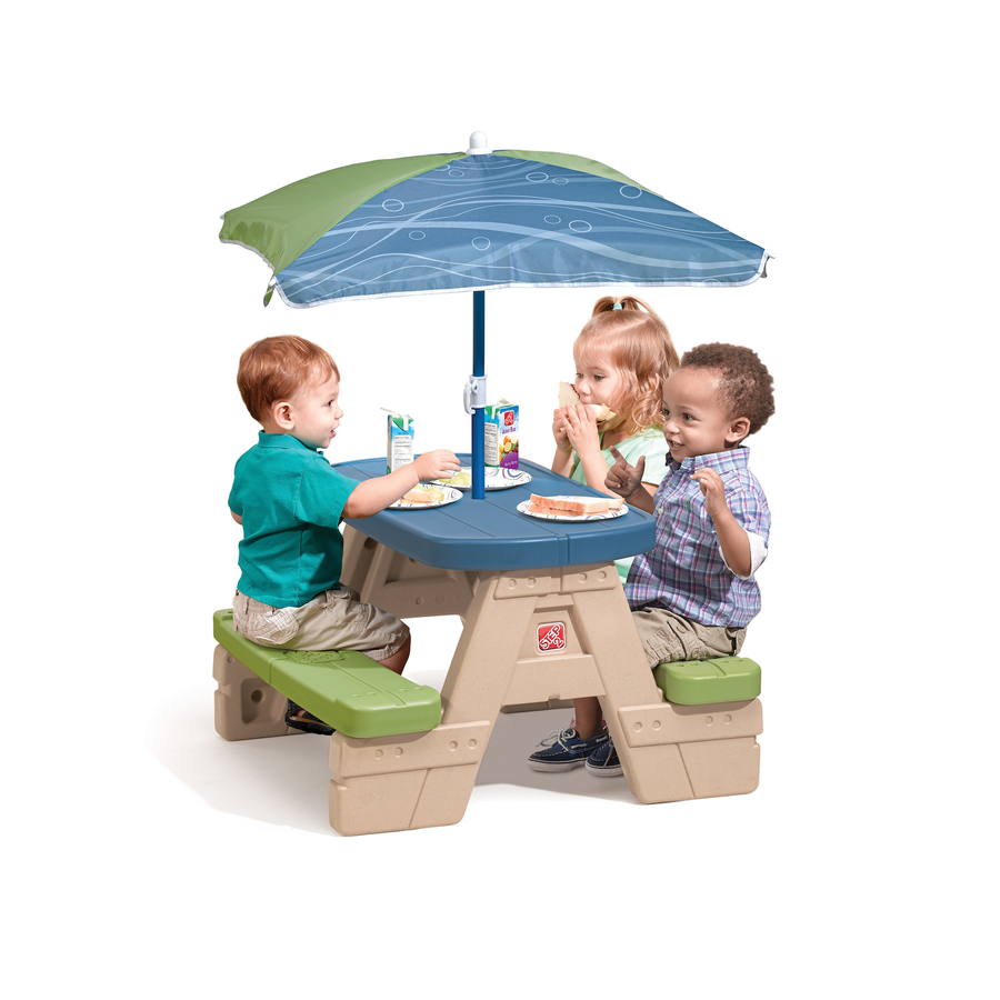 Sit & Play Picnic Table with Umbrella Step2