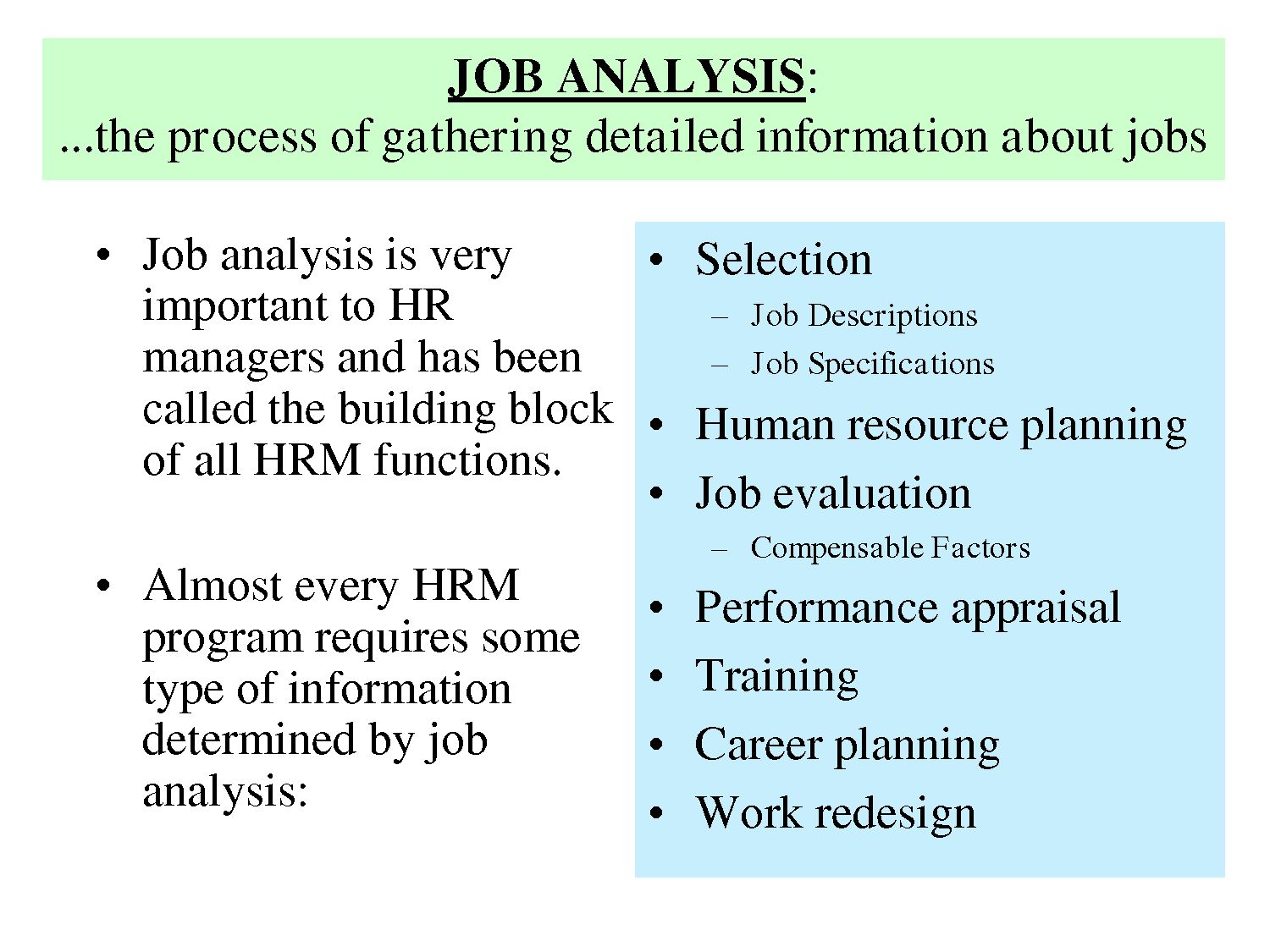 Difference between Job Analysis and Job Description