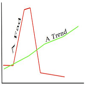 Difference between Fad and Trend