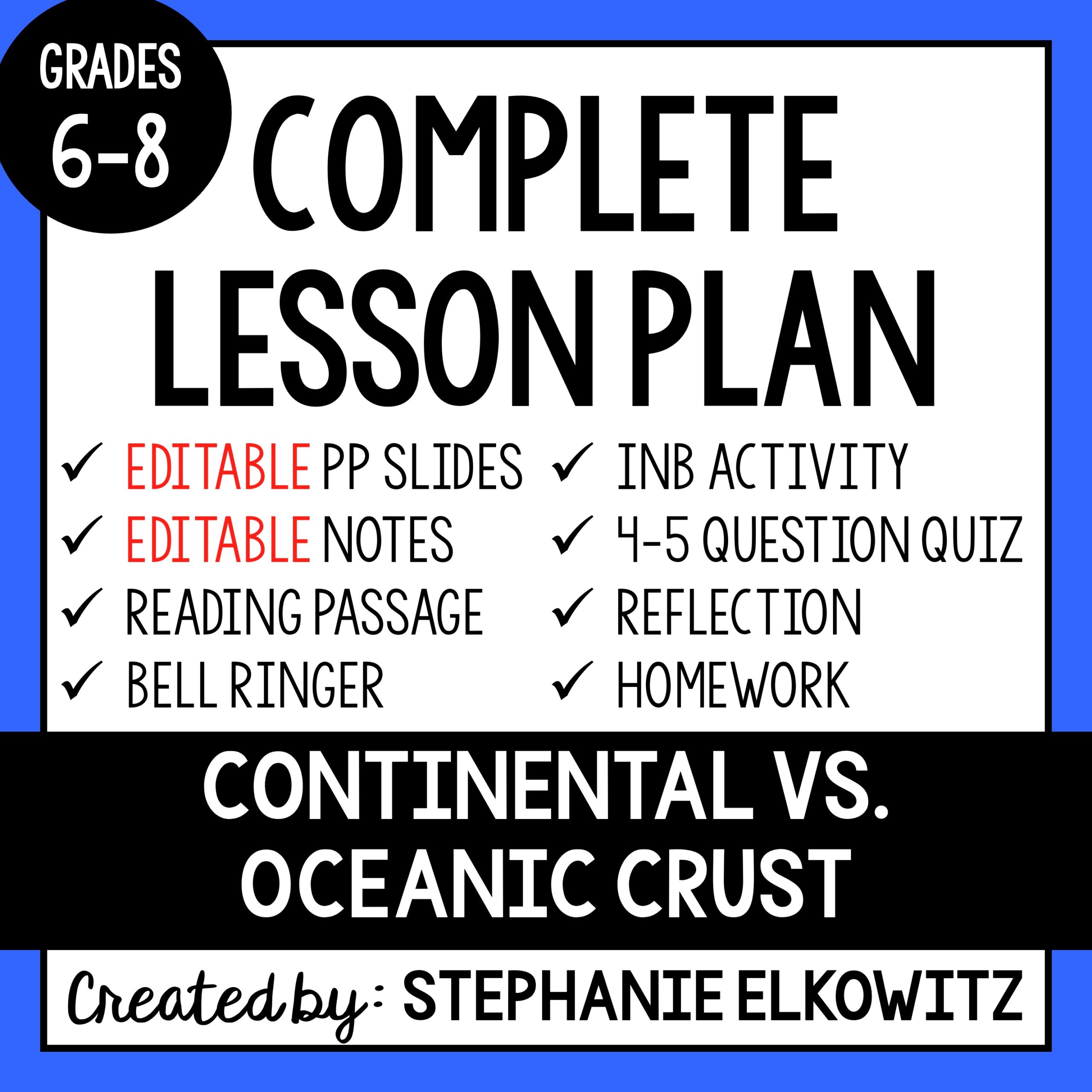 Continental vs. Oceanic Crust Lesson | Stephanie Elkowitz