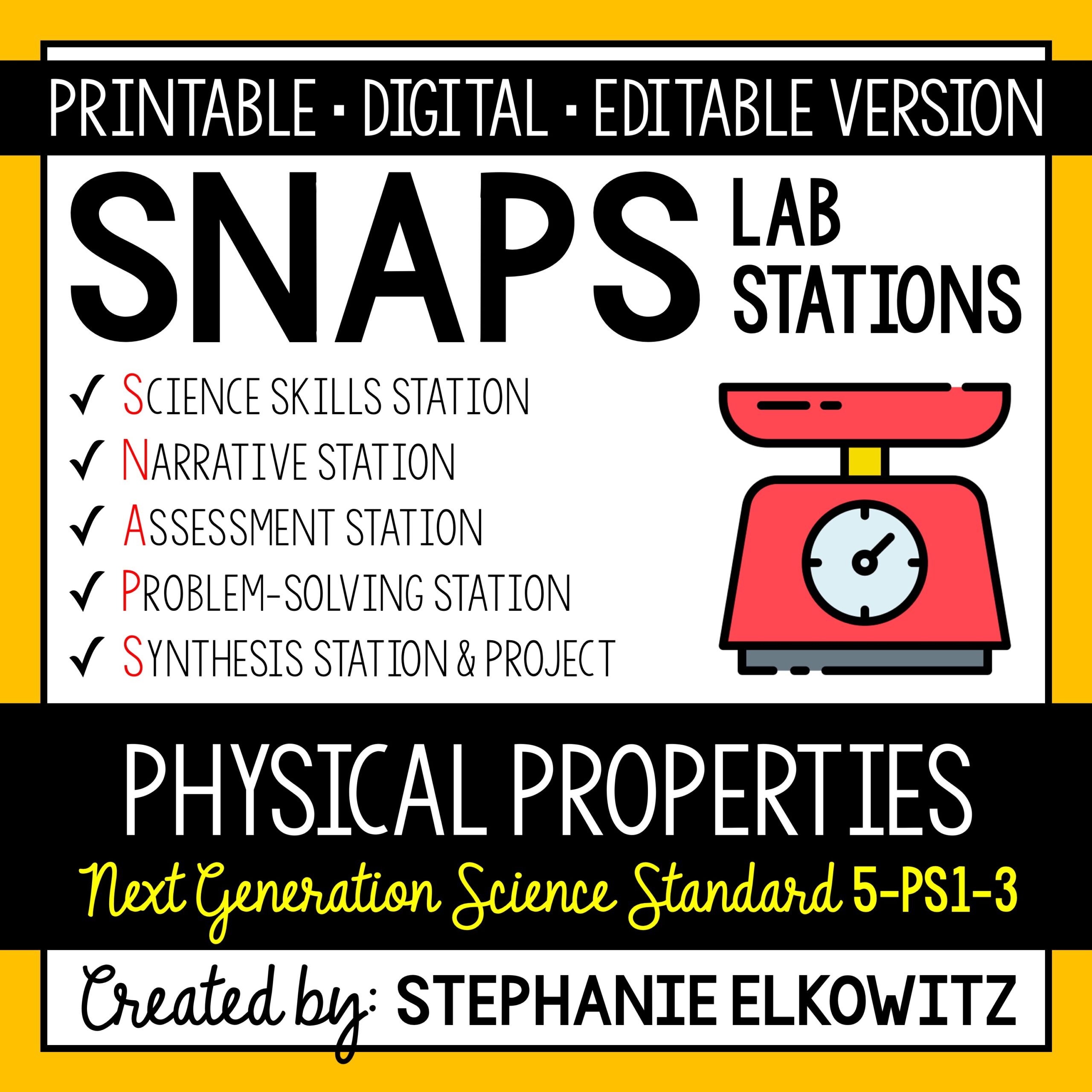 5PS13 Physical Properties of Matter Lab Stephanie Elkowitz