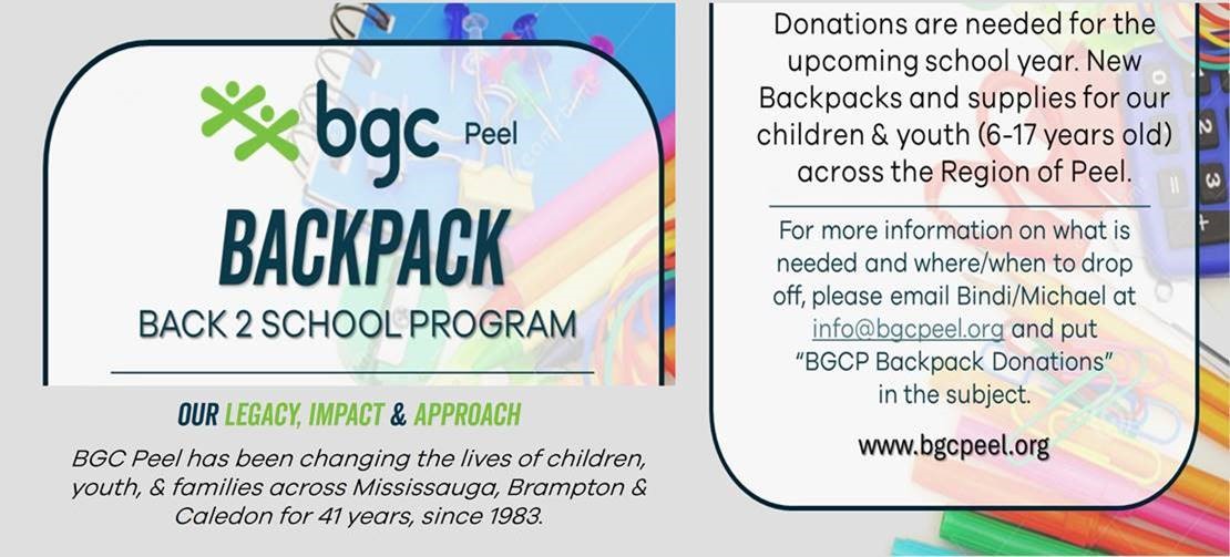 BACK 2 SCHOOL BACKPACK FUNDRAISER Councillor Stephen Dasko, Ward 1