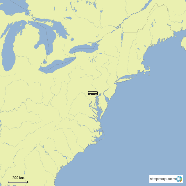 StepMap Ashby Ponds Shopping Shuttle Landkarte für USA