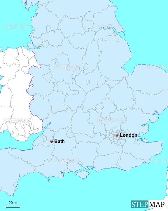 Bath On Map Of Uk Location Bath England Map