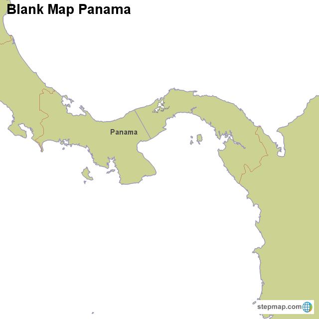 StepMap Blank Map Panama Landkarte für Panama