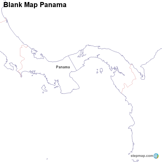 StepMap Blank Map Panama Landkarte für Panama