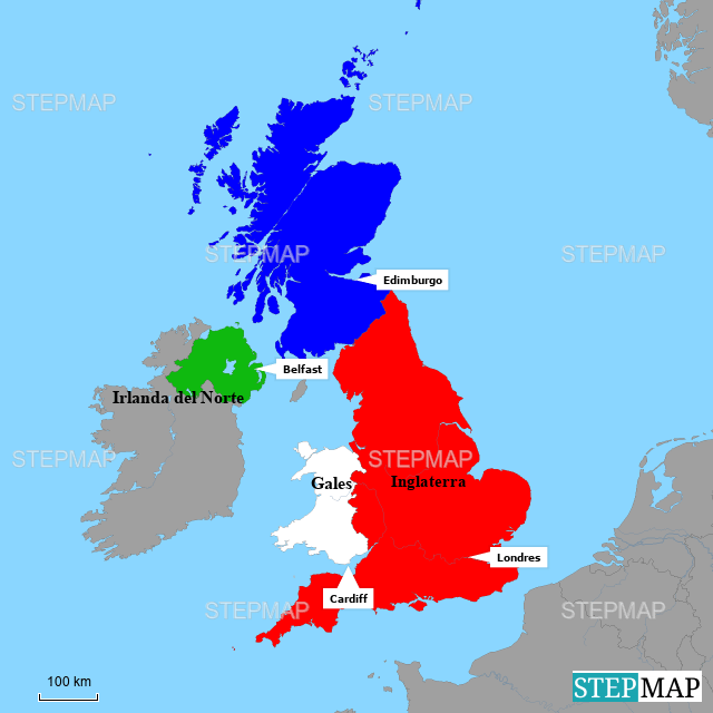 United Kingdom Map England, Scotland, Northern Ireland,.