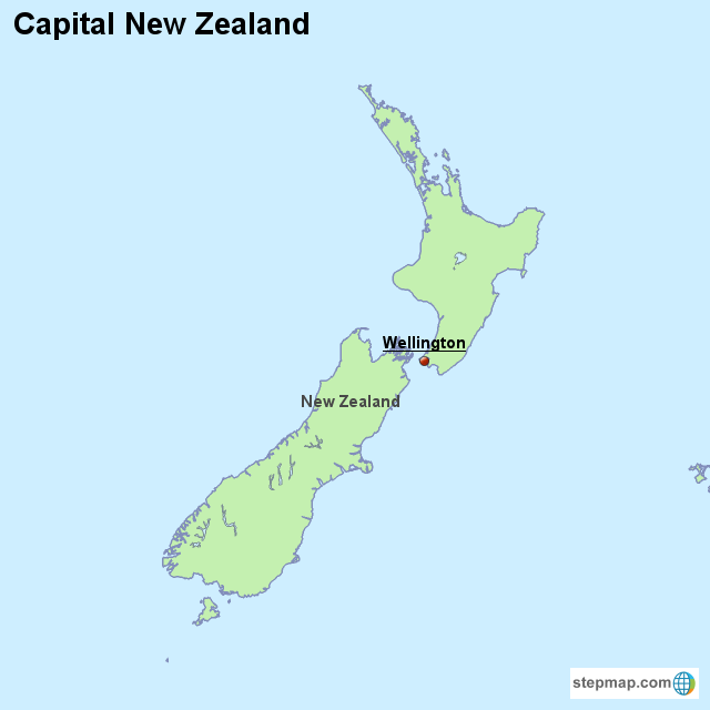 Capital City Map of New Zealand. CountryReports