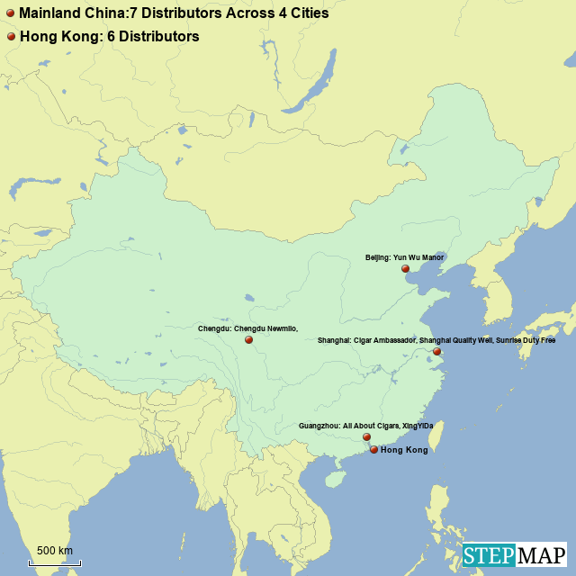 StepMap Chinese Distribution Landkarte für Germany