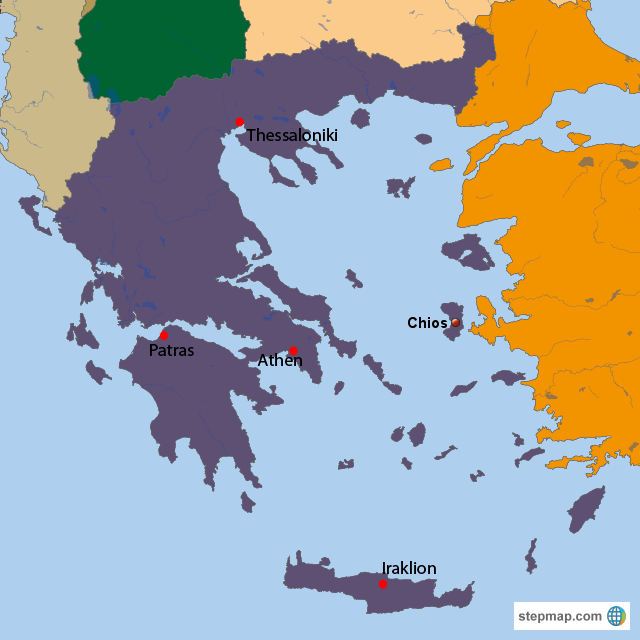 StepMap Chios Landkarte für Greece