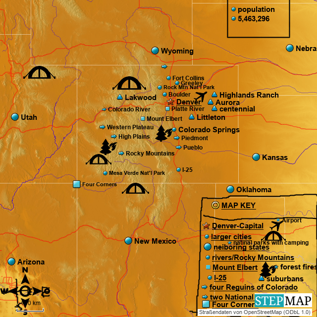 Colorado Map, CO Map, Map of Colorado State with.