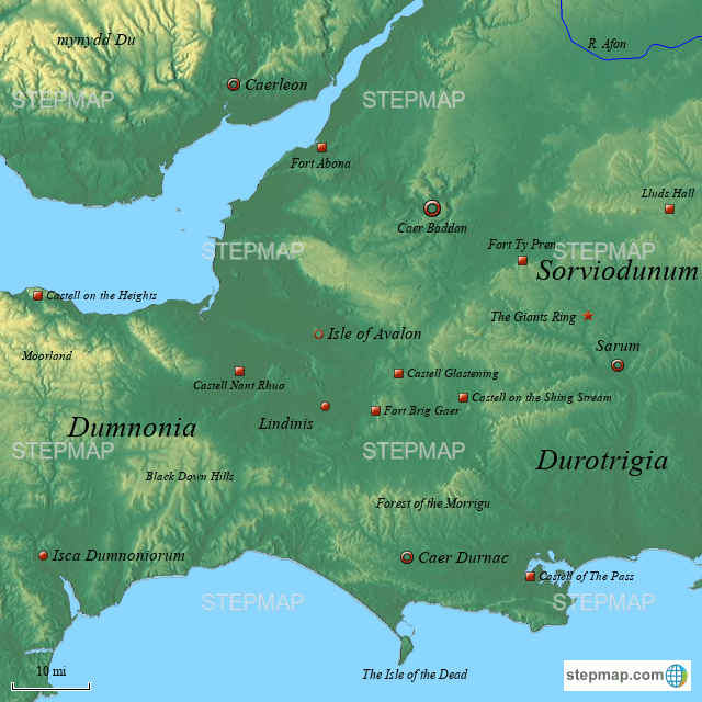 StepMap Dumnonia Landkarte für Great Britain