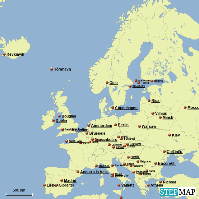 Map of Europe Member States of the EU Nations Online Project