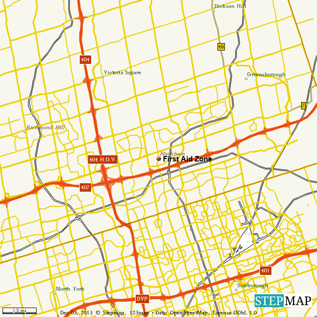 StepMap First Aid Zone Landkarte für World