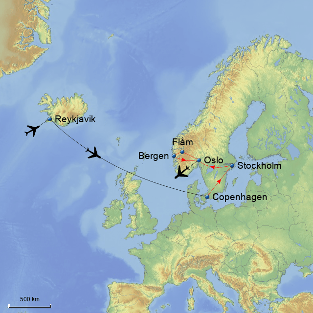Global Map of Scandinavia