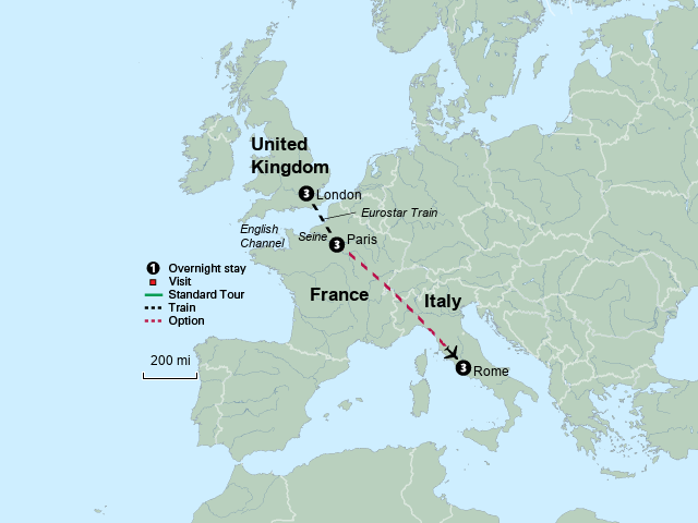 London And Paris On Map StepMap LondonandParis_14 Landkarte für Great Britain