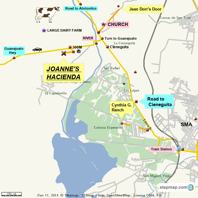 StepMap MAP TO HACIENDA Landkarte für World