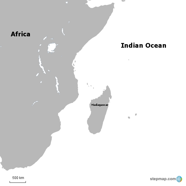 StepMap Mascarene Islands Landkarte für Africa