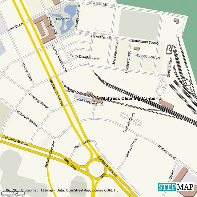 StepMap Mattress Cleaning Canberra Landkarte für World