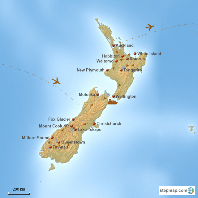 Kaart Naar Nieuw Zeeland Sturents Uk StepMap Nieuw Zeeland 2 Landkarte für New Zealand