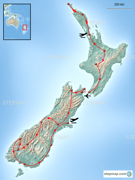 Tomtom Kaart Nieuw Zeeland StepMap Nieuw Zeeland 2017 Landkarte für New Zealand