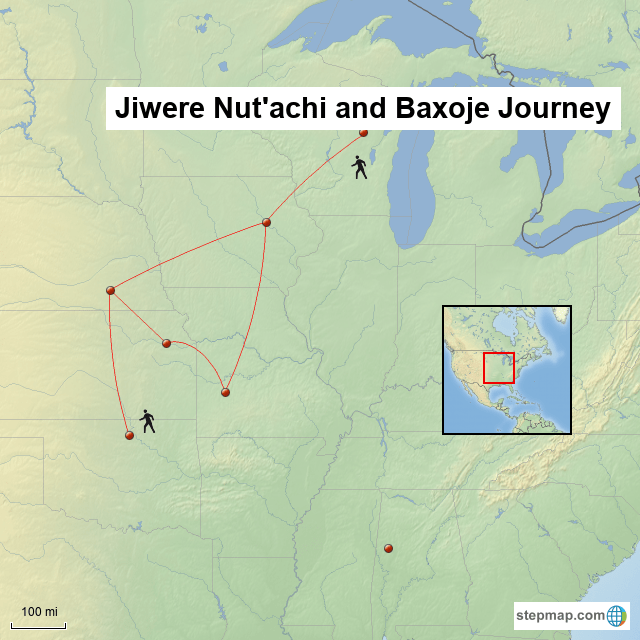 StepMap Otoe map Landkarte für USA