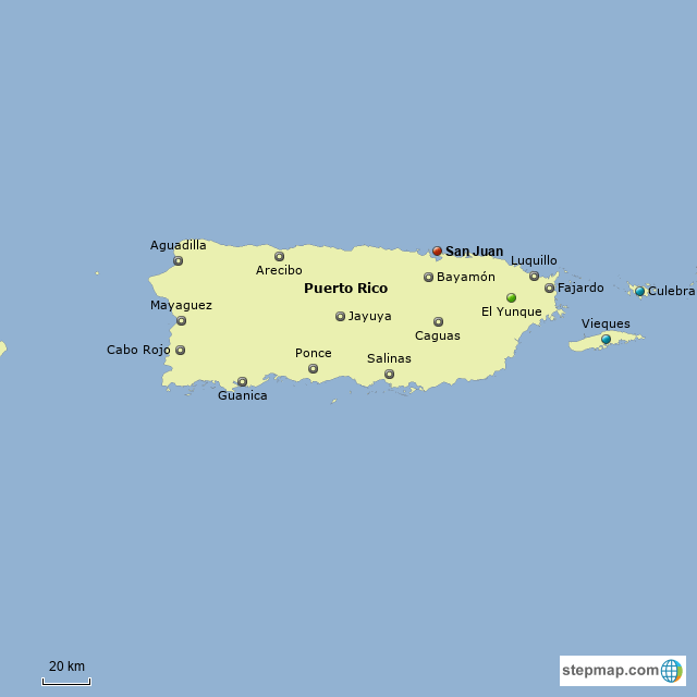 Large detailed tourist map of Puerto Rico with cities and.