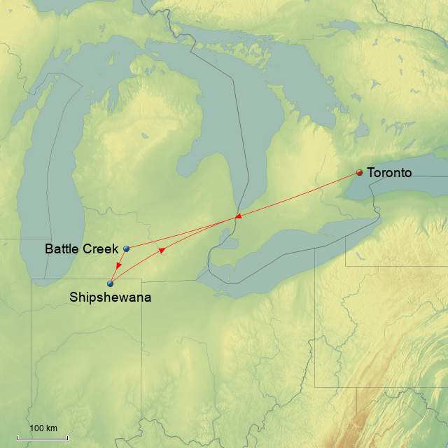 StepMap Shipshewana Landkarte für USA