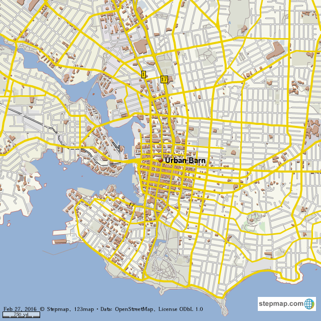 StepMap Urban Barn Landkarte für World