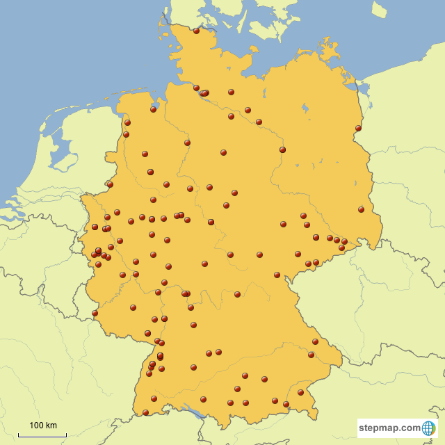 Papierfabriken Deutschland Karte StepMap VDP Papierfabriken Landkarte für Germany