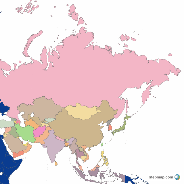 Asia Map Test Project StepMap asia test Landkarte für Asia