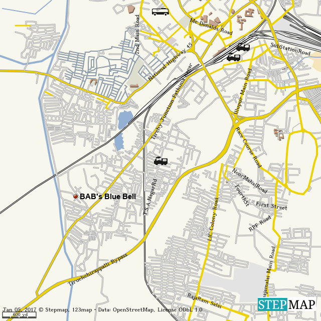 StepMap blue bell Landkarte für World