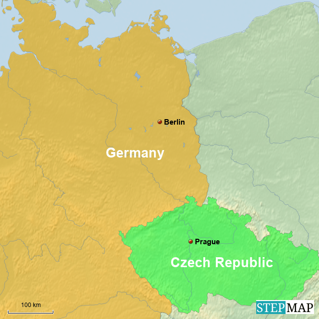 Map Of Germany And Czech Republic Daryn Goldarina
