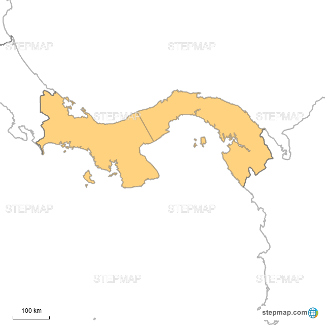 StepMap panama blank Landkarte für Germany