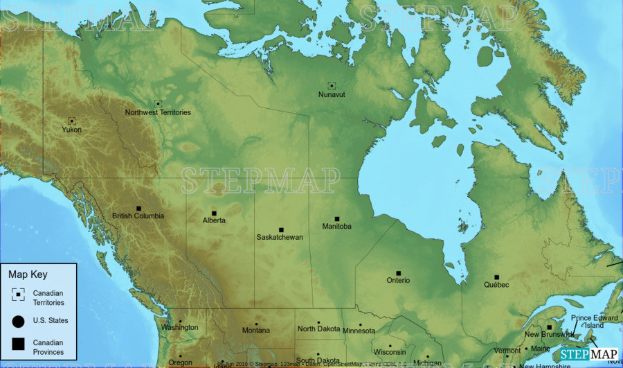 4,485 Map Of United States And Canada Premium High.
