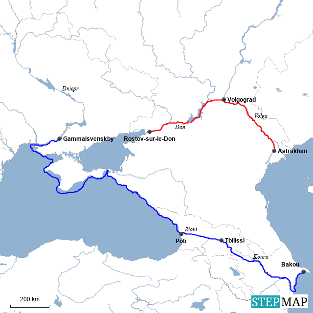 StepMap volga route reconstitution Landkarte für Germany