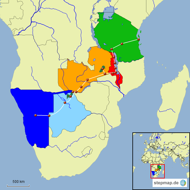 Afrika Karte 2016 StepMap Afrika 2016 Landkarte für Afrika