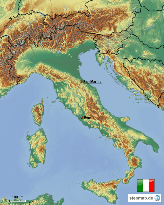Italien Poebene Landkarte StepMap Italien Landkarte für Italien