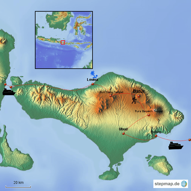 Atlas Kaarten Online Java StepMap Java Landkarte für Indonesien