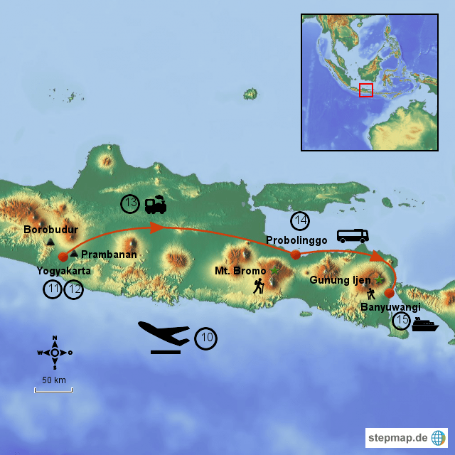 Atlas Kaarten Online Java StepMap Java Landkarte für Indonesien